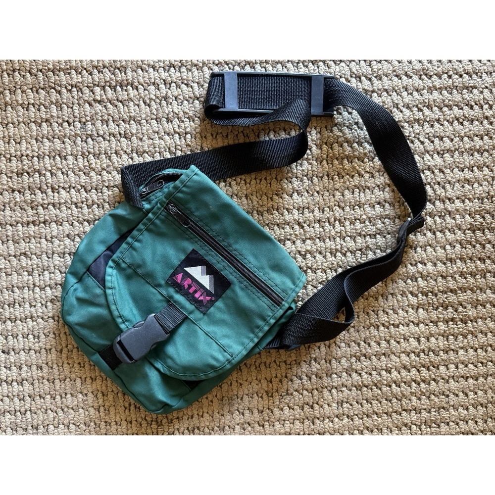 Vintage ARTIX Crossbody Shoulder Pack Compact Travel Bag Multi-pocketed Canvas